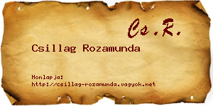 Csillag Rozamunda névjegykártya